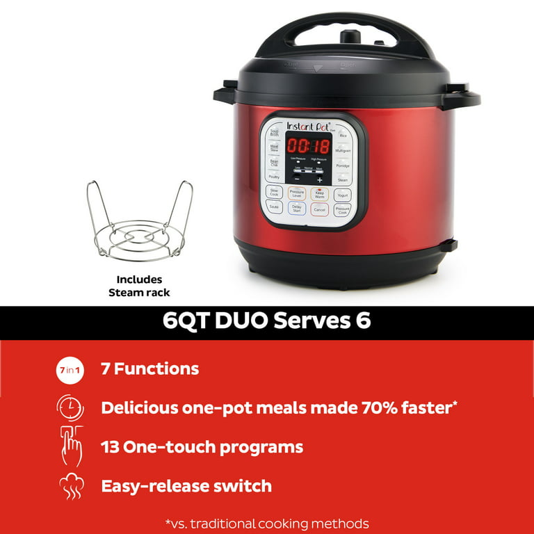 Instant Pot, 6-Quart Duo Electric Pressure Cooker, 7-in-1 Yogurt Maker –  UnitedSlickMart