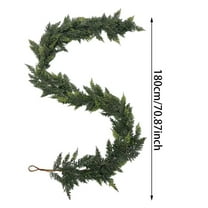 FEISHENTT 72" Christmas Cedar Garland, 6ft Realistic Pine Garland Artificial Christmas Greenery for Fireplace Mantle, Stair Railings