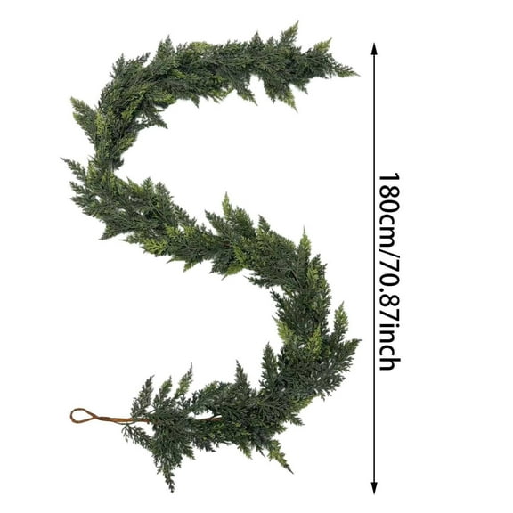 FEISHENTT 72" Christmas Cedar Garland, 6ft Realistic Pine Garland Artificial Christmas Greenery for Fireplace Mantle, Stair Railings