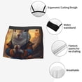thumbnail image 6 of Bingfone Maple Leaf Meditating Squirrel Men's Underwear - Casual Stretch Boxer Briefs-Small, 6 of 7
