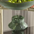 thumbnail image 3 of Plastic Footed Fruit Plate with Draining Hole Detachable Base Household Living Room Coffee Table Fruit Candy Snack Display Plate Green, 3 of 4