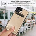 thumbnail image 6 of Necklace Crossbody Case for iPhone 12 Pro Max,PU Leather Wallet Lanyard Case Cover with Card Holder Adjustable Detachable Anti-Lost Neck Strap Case for iPhone 12 Pro Max,6.7",Gold, 6 of 9