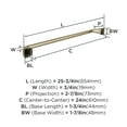 thumbnail image 6 of Amerock Revitalize Golden Champagne 24 inch (610mm) Towel Bar, 6 of 8
