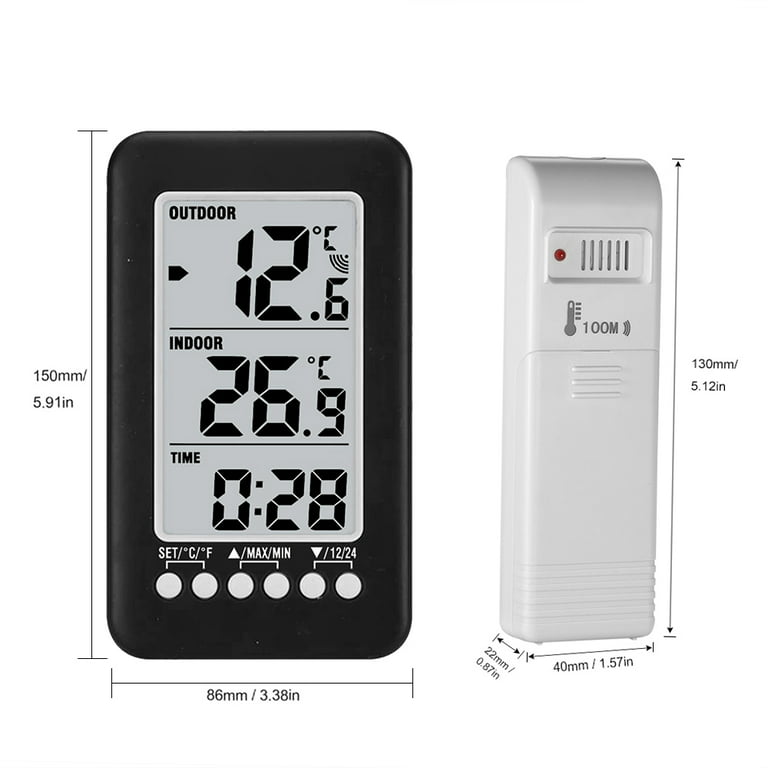 Digital Thermometer Outdoor Waterproof Temperature Gauge For Garden  Greenhouse