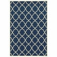 thumbnail image 3 of 2'x4' Blue and Ivory Trellis Indoor Outdoor Scatter Rug - 3'6" 62.99"W x 90.55"D x 0.16"H 5' x 8' Indoor Rectangle, 3 of 5
