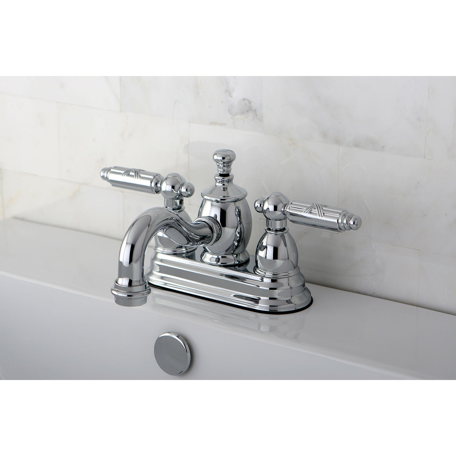 Kingston Brass KS7101GL 4 in. Centerset Bathroom Faucet, Polished Chrome