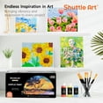 thumbnail image 3 of Acrylic Paint, Shuttle Art 50 Colors Acrylic Paint Set, 2oz/60ml Bottles, Rich Pigmented, Water Proof, Acrylic Paints for Artists, Beginners on Canvas Rocks Wood Ceramic Fabric, 3 of 9