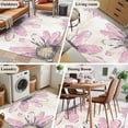 thumbnail image 5 of 3'x5' Area Rugs, Pink Spring Floral Indoor Outdoor Area Rug for Living Room Bedroom, Summer Flowers Botanical Retro Washable Bathroom Rugs Kitchen Floor Carpet Mats Home Decor Aesthetic, 5 of 8