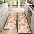 thumbnail image 4 of Kitchen Rugs Sets Of 2,Pioneer Flower Floral Print Pattern Anti Fatigue Kitchen Mat Rugs Non Slip Washable,Decorative Kitchen Floor Mats for Kitchen,Sink,Laundry,17"x47"+17"x47", 4 of 5