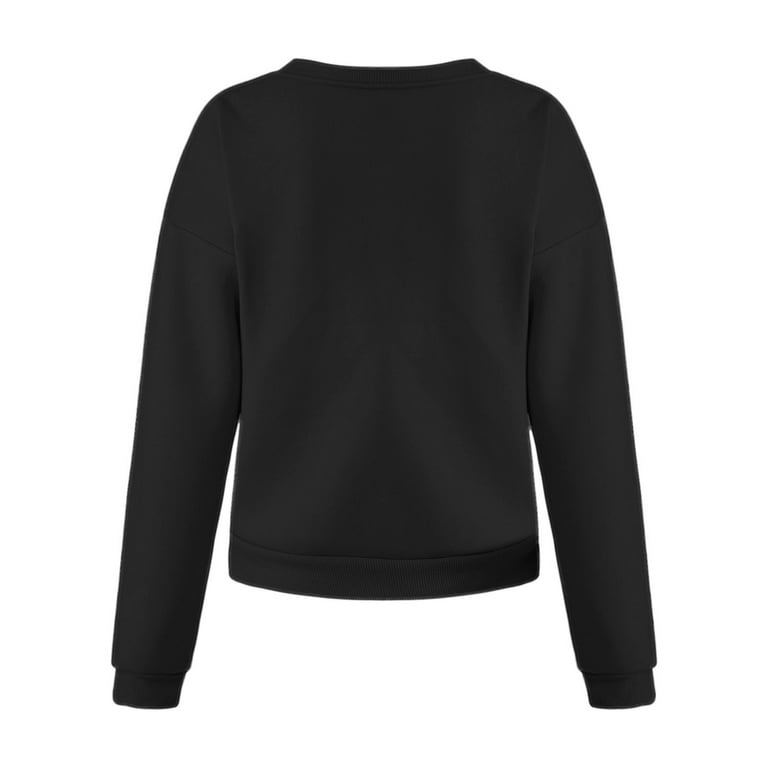 Women Sweatshirt Graphic Sweatshirts No Hood Casual Long Sleeve Round Neck Sweatshirts Love Printed Zip up Hoodie Womens