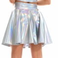 thumbnail image 7 of Women's Sexy Pleated Mini Skirt, High Waist Bodycon Short Skirt, Party Club Skirt for Stage Performance, Night Out and Dance,Multicolor,L, 7 of 7