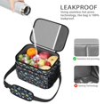 thumbnail image 4 of Dinosaur and Heart Navy Pattern Insulated Lunch Box for Women Men, Medium Leakproof Cooler Bag with Adjustable Strap, 10"x6.7"x8", 4 of 6