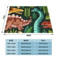 thumbnail image 4 of XMXT Flannel Throw Blanket for Couch, Flat Dinosaur Illustration Bed Sofa Decor Blankets for Home Bedroom, 60 x 50 inches, 4 of 9