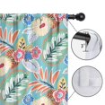 thumbnail image 4 of Blackout Kids Curtains,Green Pioneer Flower and Leaf Childrens Insulated Curtains Set Of 2,Bedroom Essentials,Toddler Room Decor 52x63in(132x160cm), 4 of 5
