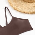thumbnail image 6 of LIUJUNSHOP Women's Solid Spaghetti Strap Bralette Bikini Set Two Piece Swimsuit, 6 of 7