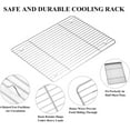 thumbnail image 4 of Stainless Steel Baking Sheet with Rack Set [1 Pans + 1 Racks], Cookie Sheet with Cooling Rack, Cookie Pans for Roasting Grilling,Size 10.4"x 8" , Non Toxic & Heavy Duty & Easy Clean,Dishwasher Safe, 4 of 8