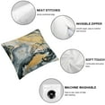 thumbnail image 4 of Acheng Throw Pillow Cover&nbsp;Set of 2 Black Gold Golden and Silver Marble Ink Abstract Painting Beautiful Gray Effect Aqua Decorative Pillow Case Home Decor Pillowcase White, 4 of 6