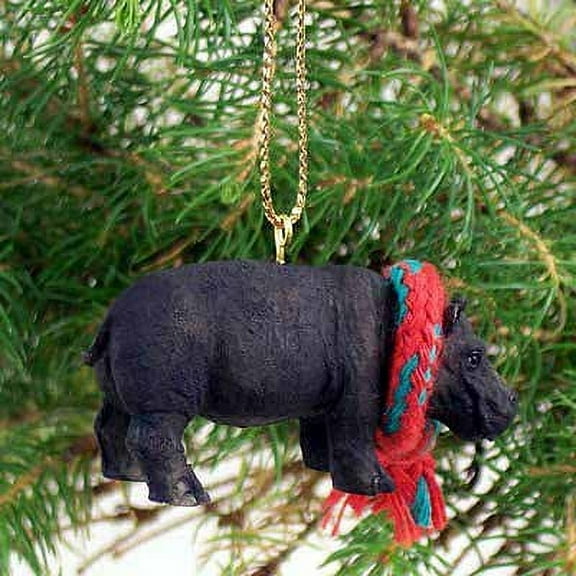 Hippopotamus Tiny Miniature One Christmas Ornament - DELIGHTFUL!