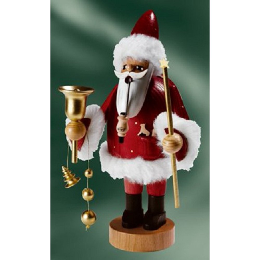 KWO Red Santa German Christmas Incense Smoker Handcrafted in Erzgebirge
