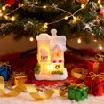 thumbnail image 5 of nTRIUQJ Enchanting Village Resin Desktop Ornament Miniature Holiday Tabletop Display Festive Winter Scene Centerpiece Collectible Crafted Cottage C, 5 of 5