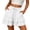 White, variant on Flowy Shorts for Women Casual Boho Floral Skorts Elastic Waist Ruffle Mini Skirts Running Tennis Shorts White XXL(XXL)
