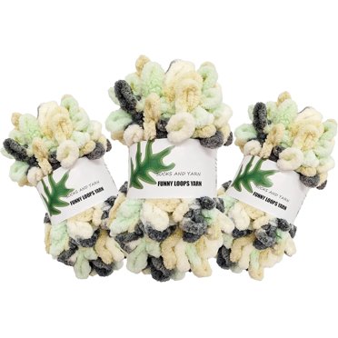 Minzimin 3Pack of Loop Yarn Finger Knitting Yarn