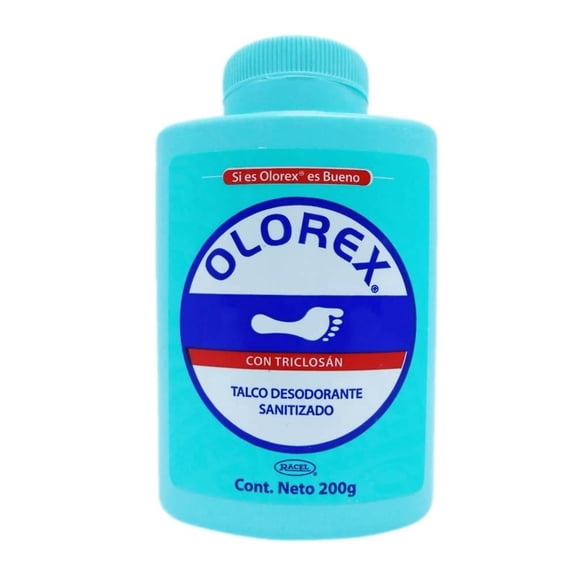 Talco desodorante Olorex con triclosán mentol 200 g