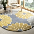 thumbnail image 2 of SAFAVIEH Soho Deven Floral Wool Runner Rug, Grey/Yellow, 2'6" x 8', 2 of 10