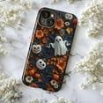 thumbnail image 6 of Halloween Ghost iPhone Case, Spooky Pumpkin & Autumn Flower Design Protective Cover, Cute Scary Aesthetic Phone Case for iPhone 16 15 14 13 12 11 Pro Max Plus Mini, 6 of 6