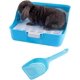thumbnail image 1 of Rabbit Litter Box, Rat Litter Tray Ferret Potty Training Corner Litter Pan Cage Cleaner for Chinchillas Guinea Pigs blue -, 1 of 4