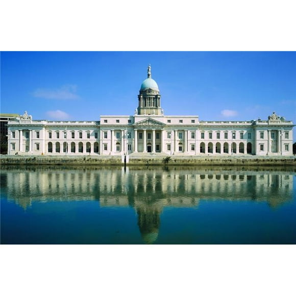 Posterazzi DPI1801732LARGE The Custom House River Liffey Dublin Ireland Poster Print by The Irish Image Collection, 36 x 24 - Large