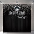thumbnail image 1 of Fondo para fotografía de graduación de 71 x 71 pulgadas, decoración para fiesta de graduación de 2024, fondo negro con purpurina para fotografía, felicitaciones, 1 of 4