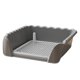 thumbnail image 3 of Inodoro para perros, bandeja sanitaria desmontable con soporte para almohadilla de orina, bandeja para orinar para perros Gris, 3 of 8