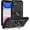 Black, variant on Shockproof for iPhone Case [Military Grade Drop Protection] with Magnetic Ring Kickstand for Phone Cover. (Black, iPhone 11)