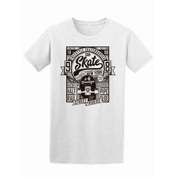 Freestyle Skateboarder Half Rail Tee Men's -Image by Shutterstock