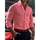 thumbnail image 1 of Camisa de hombre con estampado floral y solapa para exteriores, camisa de calle de manga larga, ropa de calle diaria, diseño de botones de moda 2024, 1 of 6