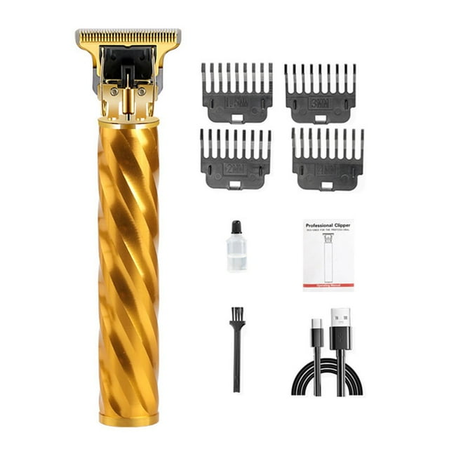 1 Ensemble Tondeuse à Cheveux Distance de Lame Zéro Coupe-Cheveux Tranchant Cheveux Coincés Motif Délicat Rétro Poussoir Coupe Rasoir Machine de Coupe Fournitures de Salon de Coiffure