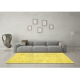 thumbnail image 3 of Ahgly Company Indoor Round Abstract Yellow Contemporary Area Rugs, 3' Round, 3 of 4