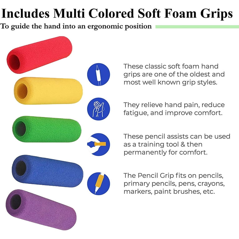 The Pencil Grip Soft Foam Grips - Soft Foam - Assorted - 12 / Pack The Pencil Grip Soft Foam Grips - Soft Foam - Assorted - 12 / Pack