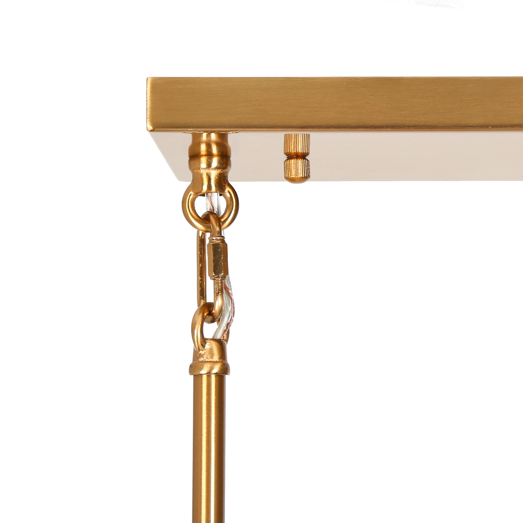 LNC 3-Light Black and Gold Linear Pendant for Kitchen Island or Dining Room