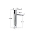 thumbnail image 3 of Monomando Alto Para Lavabo U Ovalin Baño Rubinett Acero Inoxidable 304 Cromado, 3 of 5