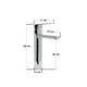 thumbnail image 3 of Monomando Alto Para Lavabo U Ovalin Baño Rubinett Acero Inoxidable 304 Cromado, 3 of 5