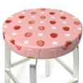 thumbnail image 3 of Balery Strawberries Fundas de asiento para taburete de bar redondo de tela de terciopelo ajustables que protegen de arañazos y manchas para sillas de 14 a 17 pulgadas.-13 inch, 3 of 7