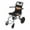 Black, variant on Queroig Adult Wheelchair, Lightweight Foldable Transport Wheelchair, 15.75-inch Wide Seat Portable Transport Chair, Travel Wheelchair with Handbrake, Shock-absorbing Load Capacity of 80KG,