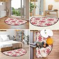 thumbnail image 7 of CURLYOOT Christmas Half Round Door Mat, Indoor Outdoor Entrance Rug, Snowflake Pattern Semi Circular Area Rug, Non Slip Washable Absorbent Doormat, Laundry Room Rug 24'' x 36'', 7 of 7