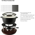 thumbnail image 3 of Swissmar Summit 10 Piece Cast Iron Fondue Set, Black Matte, For Cheese, Meat, and Chocoolate, 3 of 5