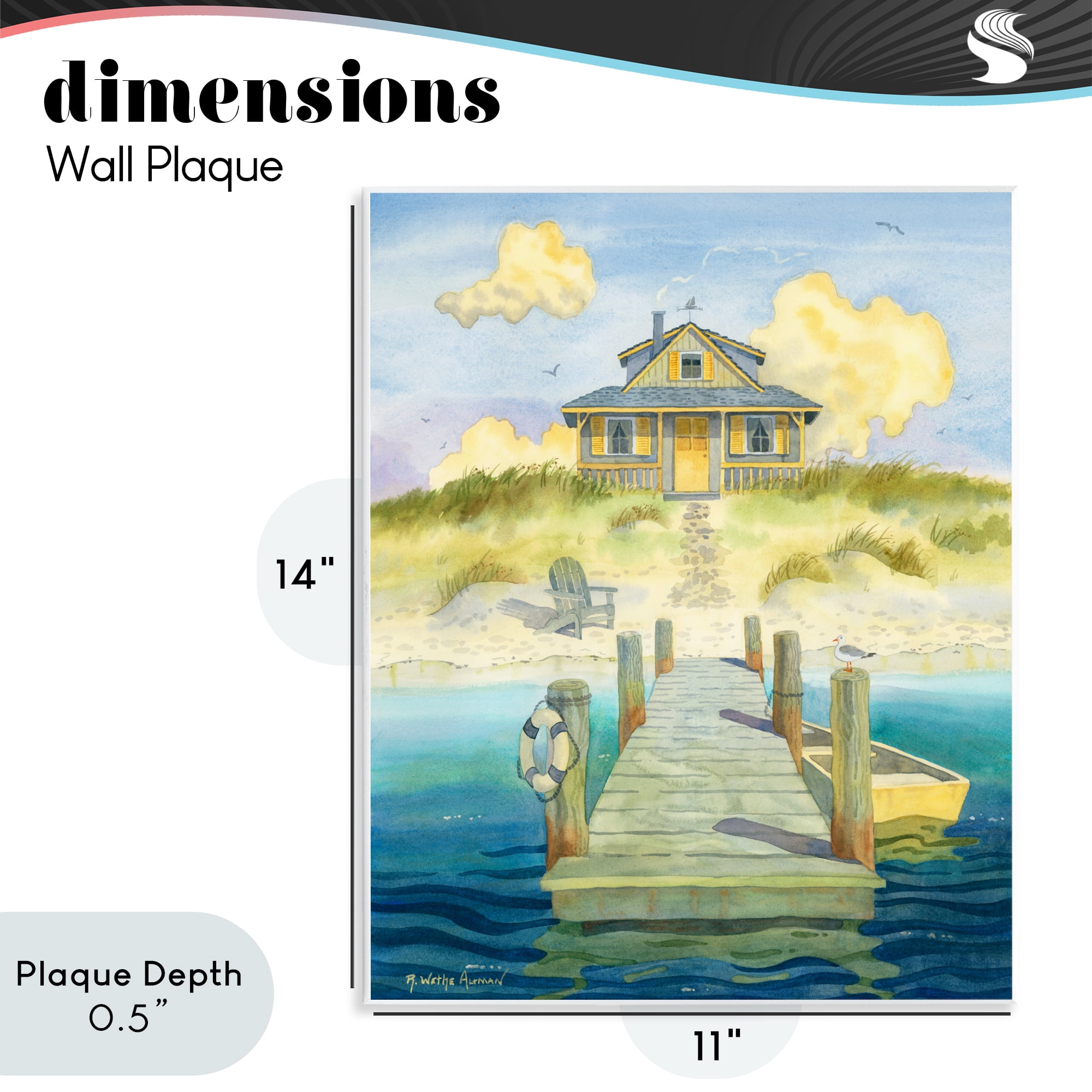 Stupell Industries Welcome Seaside Retreat Cottage Wall Plaque Art, design by Robin Altman