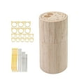 thumbnail image 4 of Porta agujas de tejer Estuche para alfileres de agujas Marcadores Almacenamiento Caja de madera para palillos de dientes Manualidades Estuche Aguja Anillo, 4 of 9