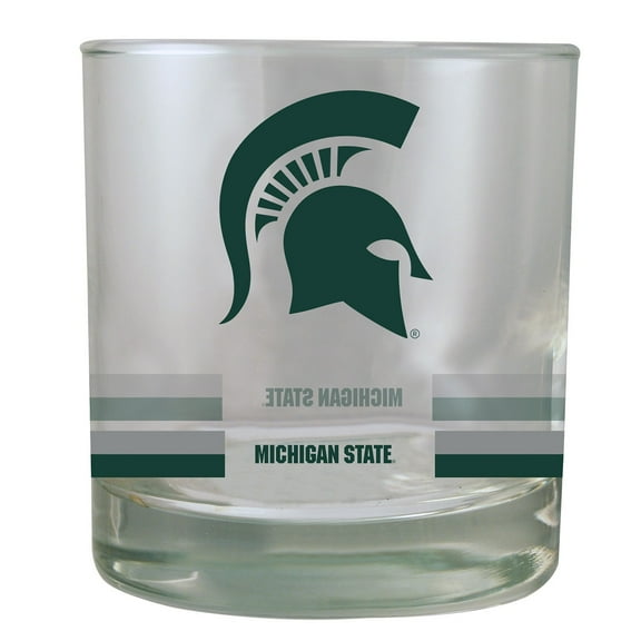 Michigan State Spartans 10oz. Banded Rocks Glass