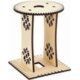 thumbnail image 1 of Telares de pulseras de la amistad con discos trenzados de madera, kit de 2 estilos de discos para tejer pulseras con escritorio redondo y cuadrado para cuerdas hechas a mano (blanco navajo), 1 of 7
